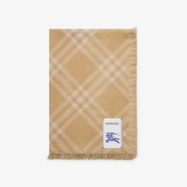 버버리 남/녀 체크 스카프 - Burberry Unisex Checked Scarf - a… - 1