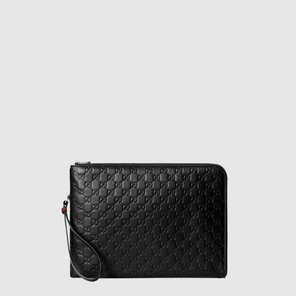 구찌 남성 GG 엠블럼 파우치 - Gucci Mens GG Emblem Pouch - gu… - 1