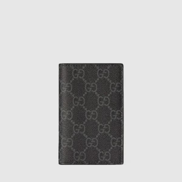 구찌 남성 GG 엠블럼 바이폴드 카드 케이스 - Gucci Mens GG Emblem Bi… - 1