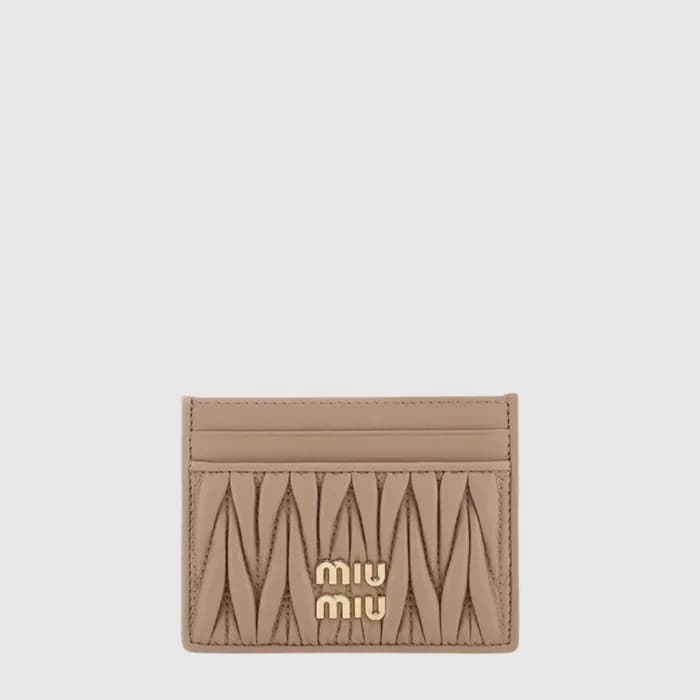 미우미우 여성 마테라쎄 가죽 카드 지갑 - Miumiu Womens Matelassé Le… - 1