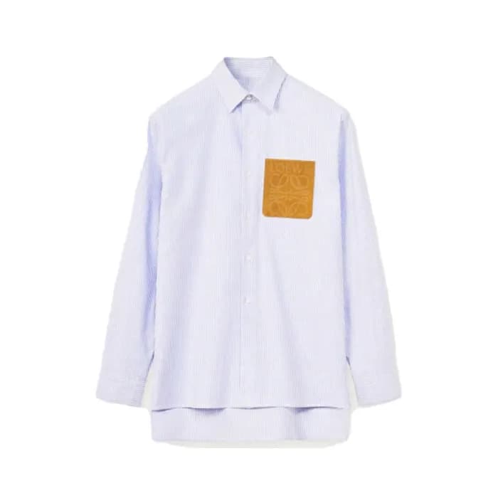 로에베 남성 아나그램 스트라이프 셔츠 - Loewe Mens Anagram Stripe Shirt - loc16534x - 1