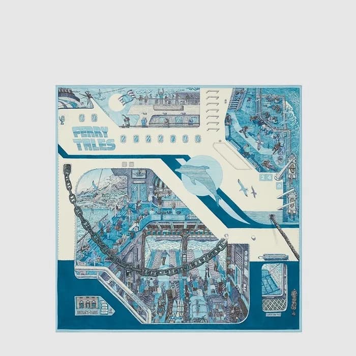 에르메스 여성 페리 테일즈 숄 - Hermes Womens Ferry Tales Shawl - acc8884x - 1