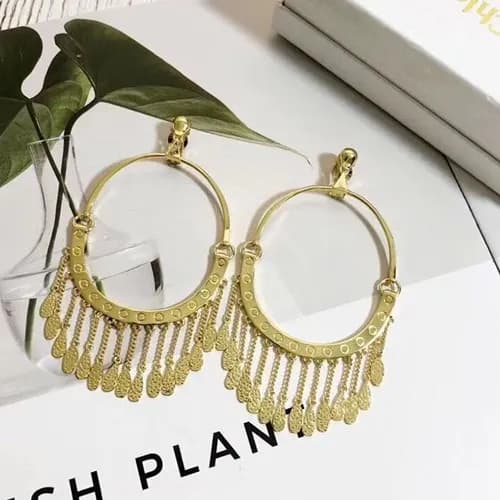 CELINE Yellow Gold Earring - 셀리느 여성용 18k도금 옐로우 골드 … - 1