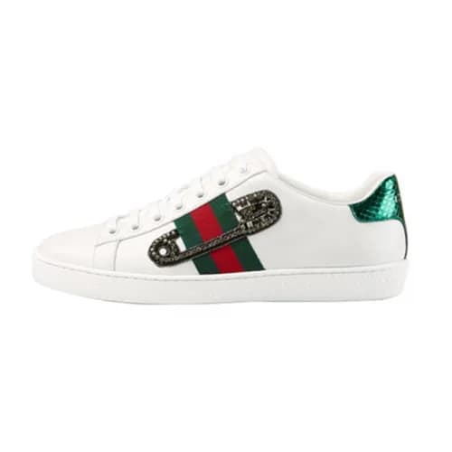 Gucci 2018 Ace embroidered sneaker white leather 4… - 1