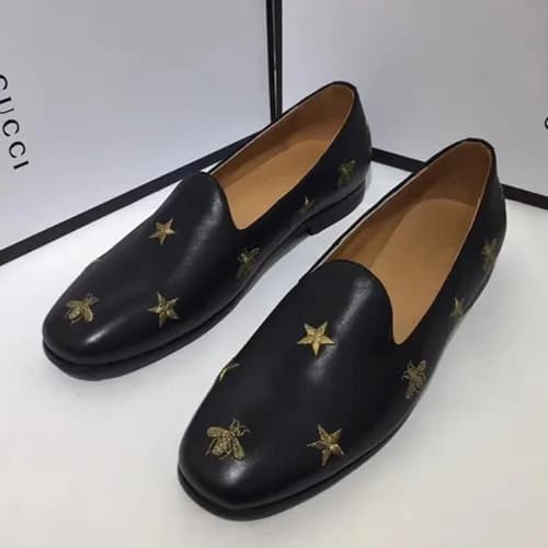 Gucci 2018 Patch Embroidery Leather Loafer - 구찌 패… - 1