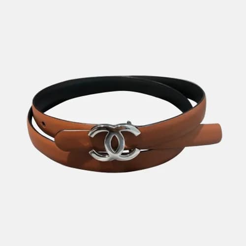 Chanel 2019 Ladies Classic CC Buckle Leather Belt … - 1
