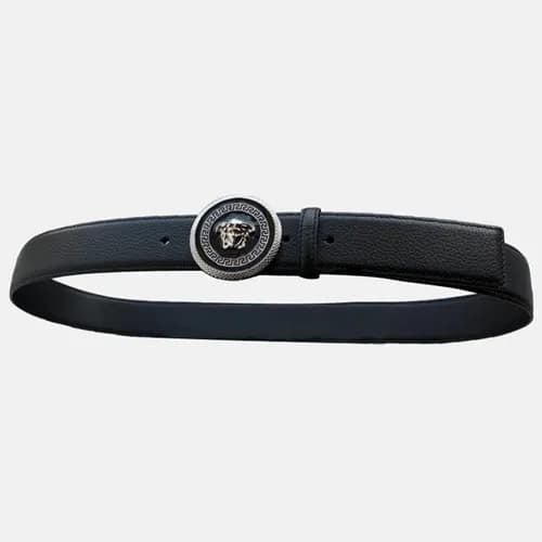 Versace 2019 Mens Palazzo Medusa Steel Buckle Leat… - 1