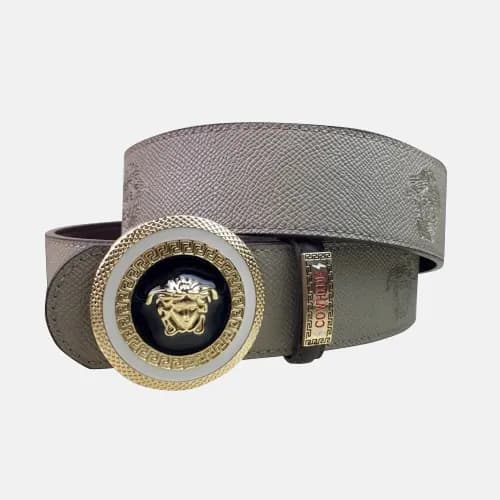 Versace 2019 Mens Palazzo Medusa Steel Buckle Leat… - 1