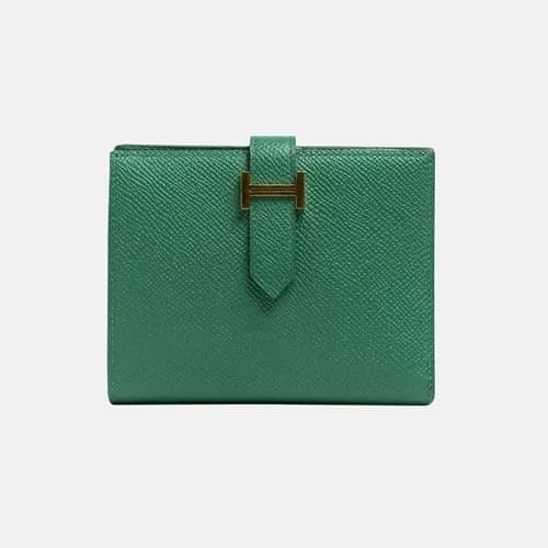 Hermes 2019 Womens Initial H Logo Bearn Bifold Pur… - 1