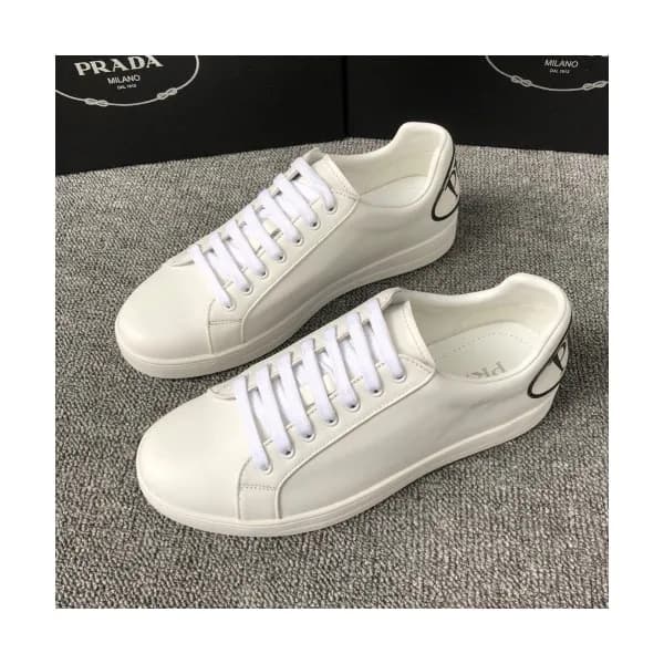Prada 2019 Mens Business Cajual Logo Leather Sneak… - 1