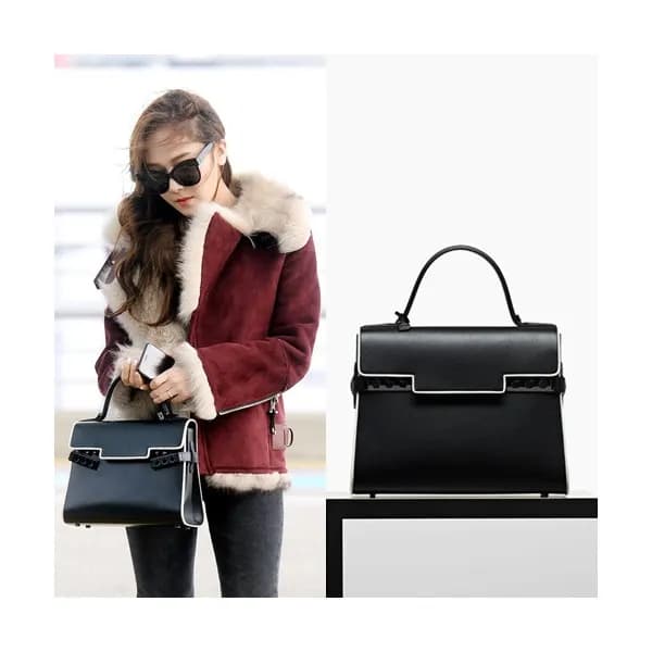 Delvaux 2019 Tempete Leather Tote Shoulder Bag,28C… - 1