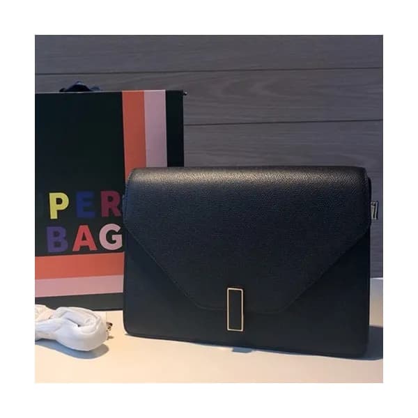 Valextra 2019 Epsom Leather Shoulder Bag,22/26CM -… - 1