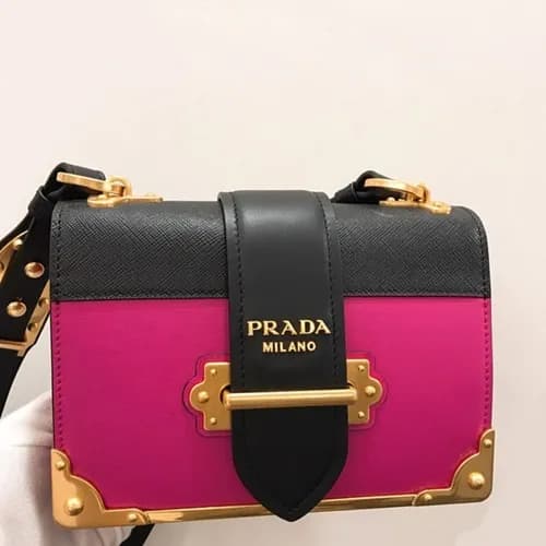 Prada Cahier Leather Shoulder Bag,20cm - 프라다 카이에 레… - 1