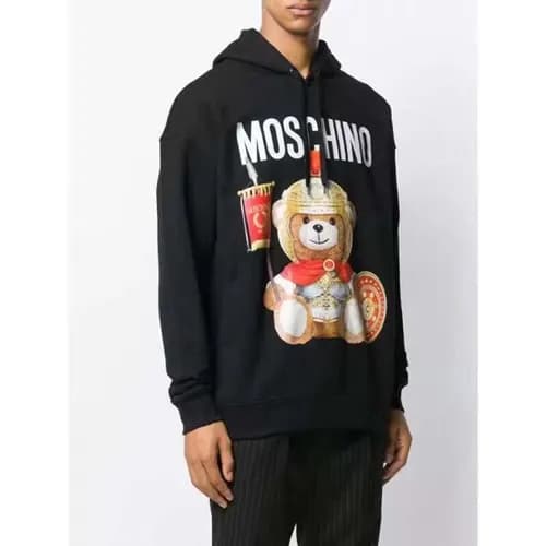 Moschino 2019 Mm/Wm Logo Wolf Cotton Hood Tee - 모스… - 1