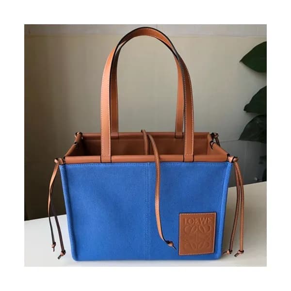 Loewe 2019 Canvas & Leather Tote Bag, 35CM - 로에베 2… - 1