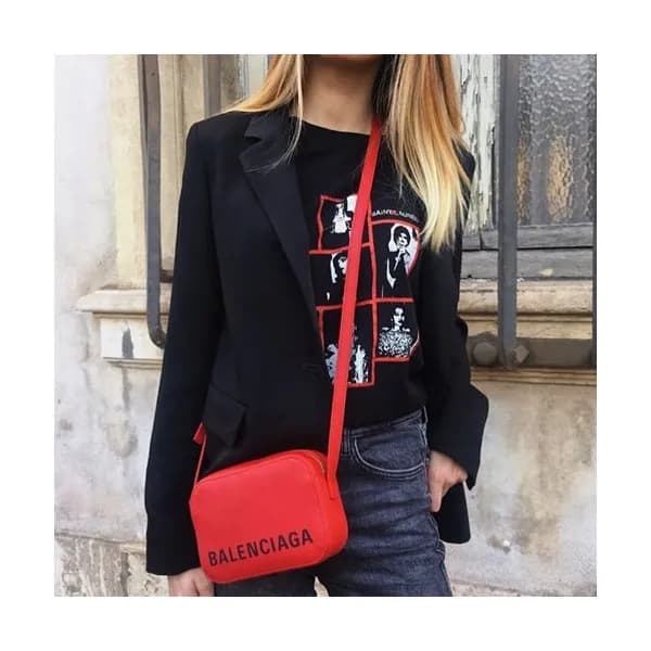 Balenciaga 2019 Leather Ville Camera Shoulder Bag,…