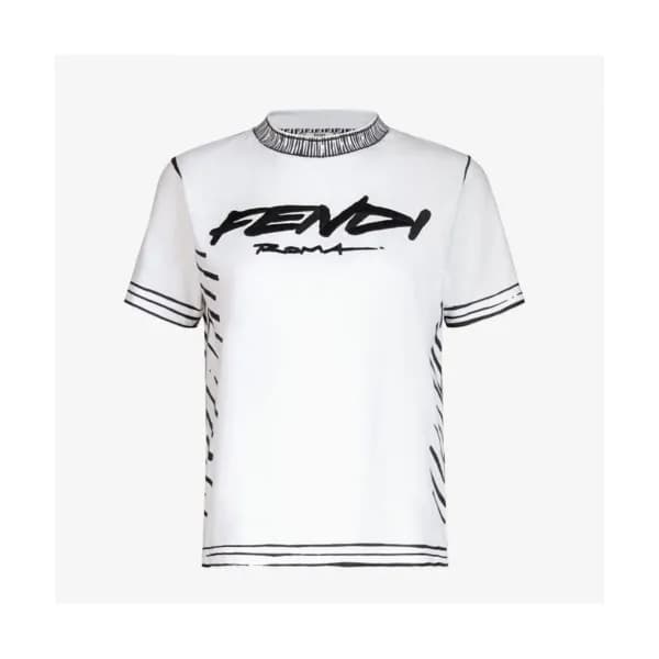 [펜디]Fendi 2020 Mens Logo Casual Short Sleeved Tshi… - 1