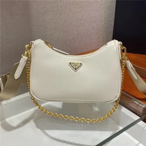 [프라다] Prada 2020 Women's Mini Leather Hobo Tot… - 1