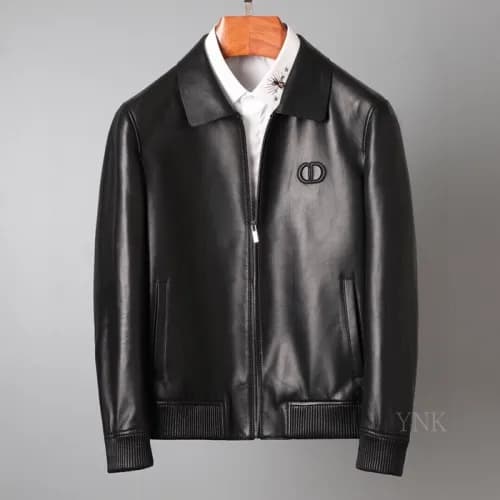 Valentino Mens Leather Jacket - 발렌티노 남성 로고 캐쥬얼 가죽 … - 1