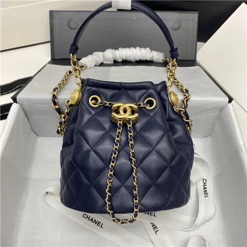 [샤넬] Chanel 2020 Women's Leather Bucket Bag - … - 1