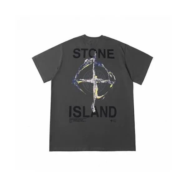 Stone Island 2021 Mens Crew-neck Cotton Short Slee… - 1