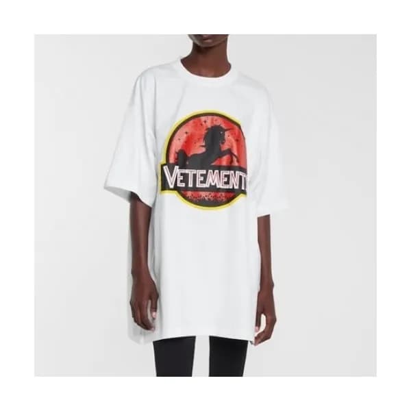 Vetements Mm/Wm Printing Logo Cotton Short Sleeve… - 1