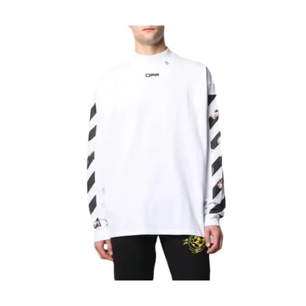 Off-white Mm/Wm Logo Cotton Oversize Hoodie White…