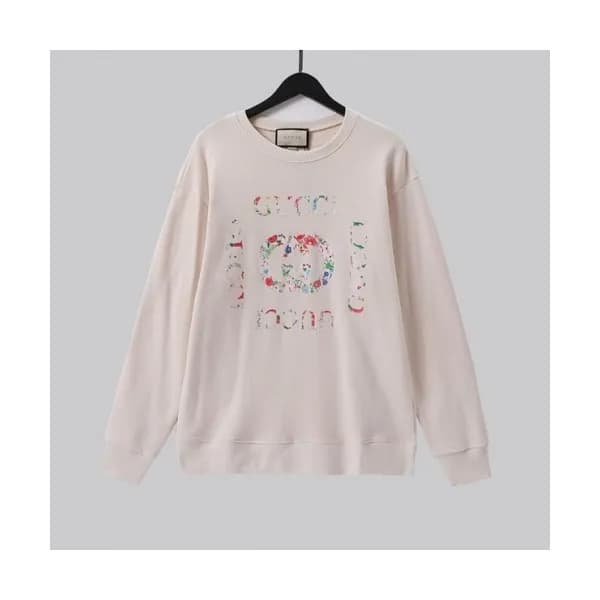 Gucci Mm/Wm Logo Crew-neck Cotton Tshirts Ivory … - 1
