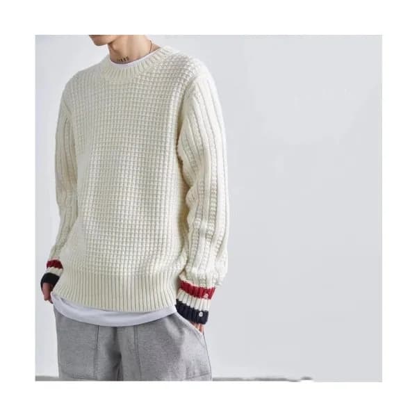 Thom Browne Mm/Wm Strap Crew-neck Wool Sweaters W… - 1