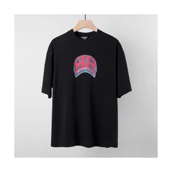 Balenciaga Unisex Logo Cotton Short Sleeved Tshir… - 1