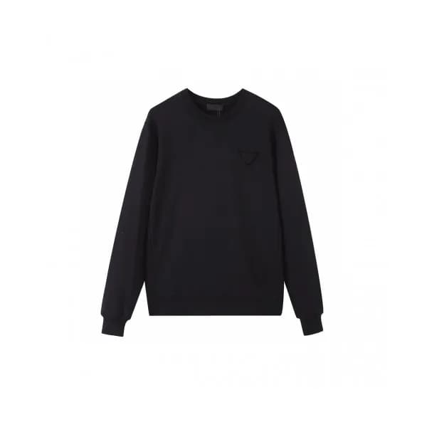 Prada Unisex Crew-neck Cotton Tshirts Black - 프라다… - 1