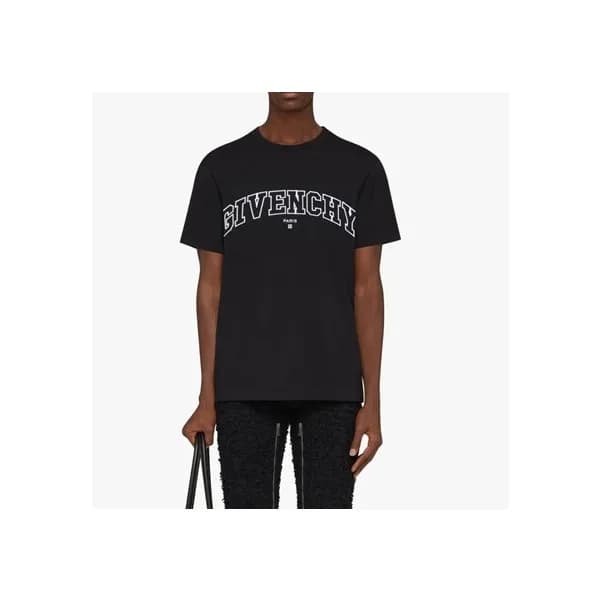 지방시 남성 크루넥 블랙 반팔티 - Mens Black Tshirts - giv0653x - 1
