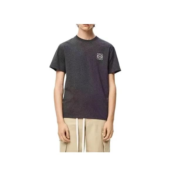 로에베 남성 이니셜 그레이 반팔티 - Mens Gray Tshirts - loe0165x - 1