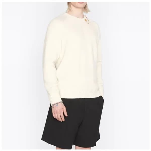 디올 여성 아이보리 크루넥 스웨터 - Dior Womens Ivory Sweaters - … - 1