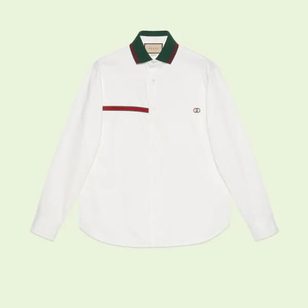 구찌 남성 트렌디 화이트 셔츠 - Mens White Tshirts - guc05017x - 1