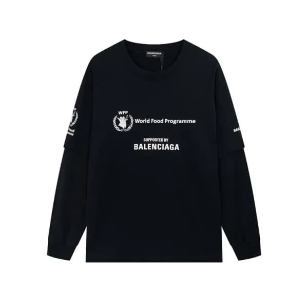 발렌시아가 남성 블랙 맨투맨 - Balenciaga Mens Black Tshirts - … - 1