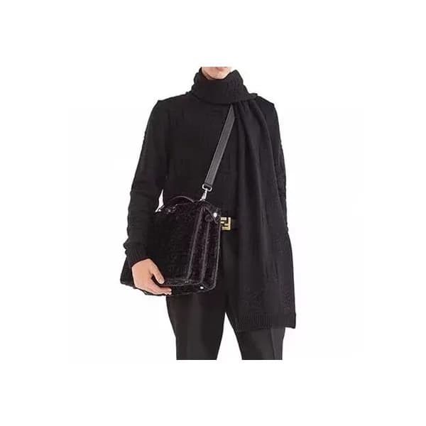 펜디 남성 트렌디 블랙 니트 - Fendi Mens Black Sweaters - fen0… - 1