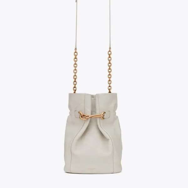 입생로랑 여성 화이트 버킷백 - Saint Laurent Womens White Bucke… - 1
