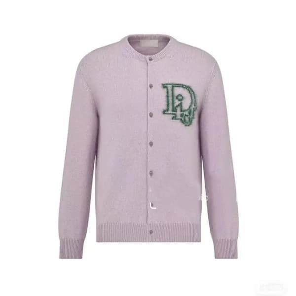 디올 남/녀 퍼플 크루넥 가디건 - Dior Unisex Purple Cardigan - … - 1