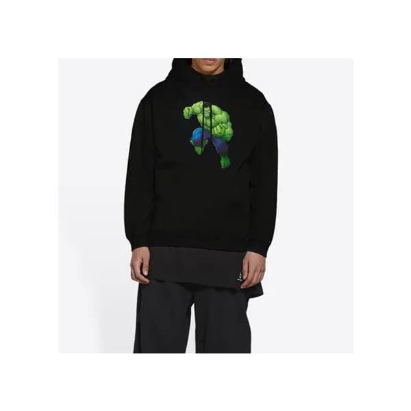 발렌시아가 남/녀 블랙 후드티 - Balenciaga Unisex Black Hoodie … - 1