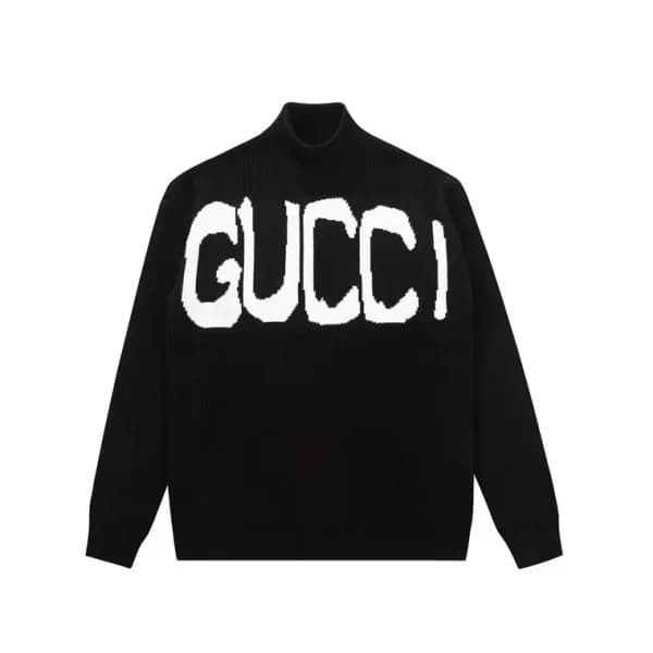구찌 남성 블랙 터틀넥 스웨터 - Gucci Mens Black Sweaters - Gu1… - 1