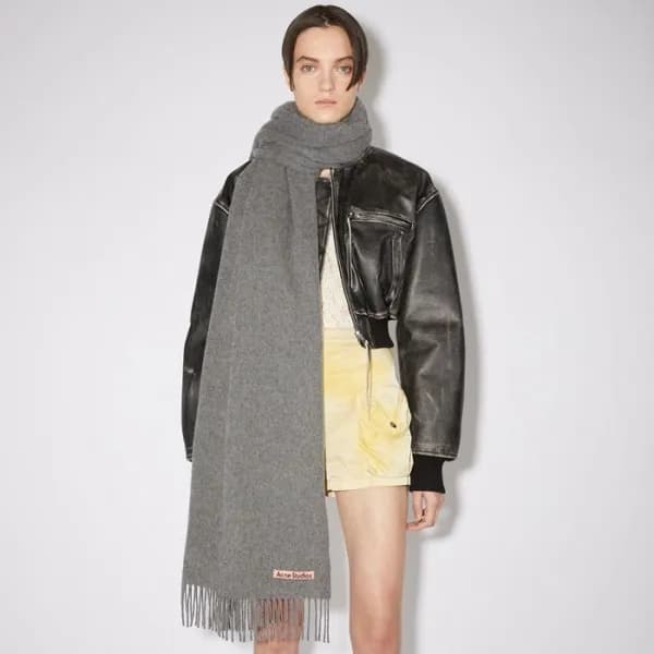 아크네 남/녀 그레이 머플러 - Acne Unisex Gray Muffler - ac180… - 1