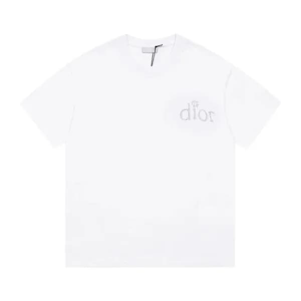디올 남성 화이트 크루넥반팔티 - Dior Mens White Tshirts - di249… - 1