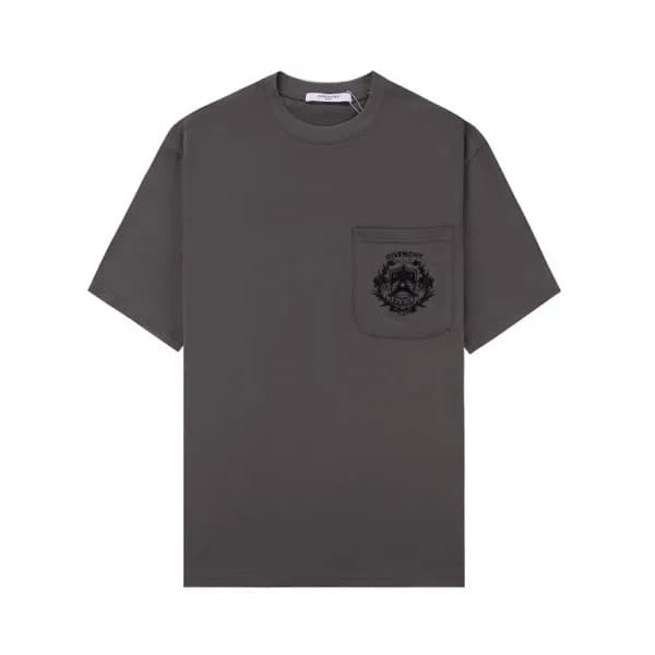 지방시 남성 크루넥 그레이 반팔티 - Givenchy Mens Gray Short Slee… - 1