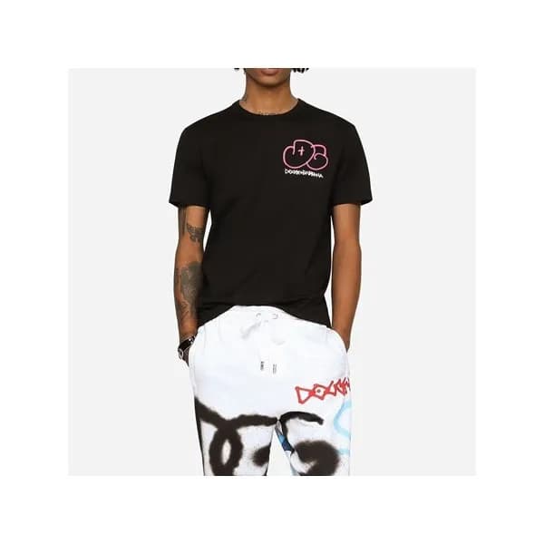 돌체앤가바나 남/녀 블랙 반팔티 - Dolce&Gabbana Unisex Black Tsh… - 1