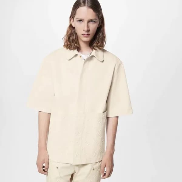 루이비통 남성 베이지 반팔 셔츠 - Louis vuitton Mens Beige Tshir… - 1