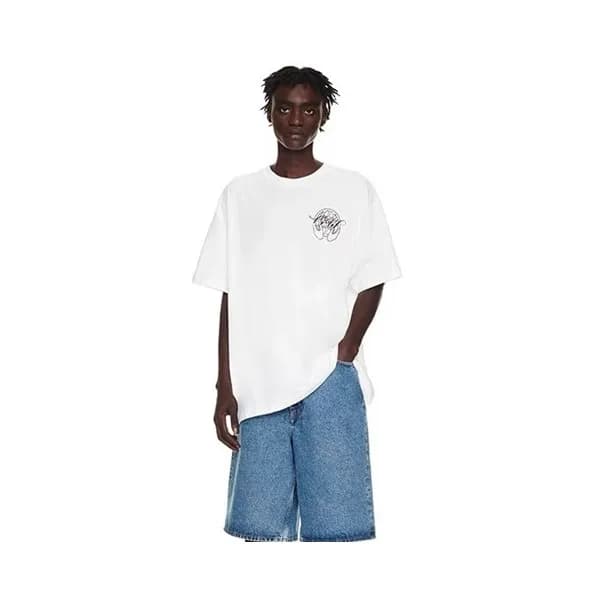 오프화이트 남성 모던 화이트 반팔티 - Off white Mens White Short s… - 1