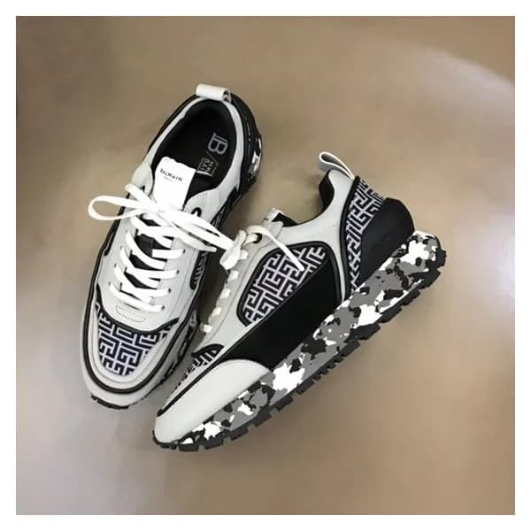 발망 남성 트렌디 블랙 스니커즈 - Balmain Mens Black Sneakers - … - 1