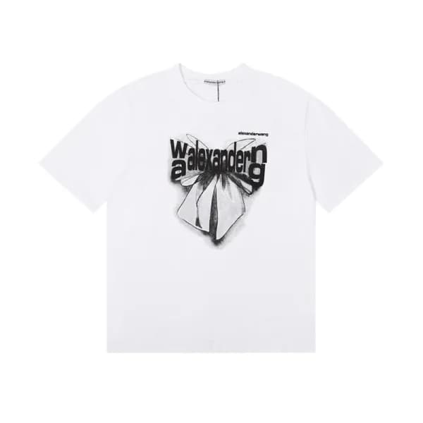 알렉산더왕 남성 화이트 반팔티 - Alexander wang Mens White Short… - 1