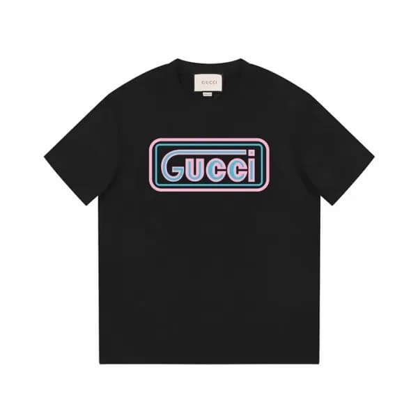 구찌 남/녀 블랙 크루넥 반팔티 - Gucci Unisex Black Short sleev… - 1